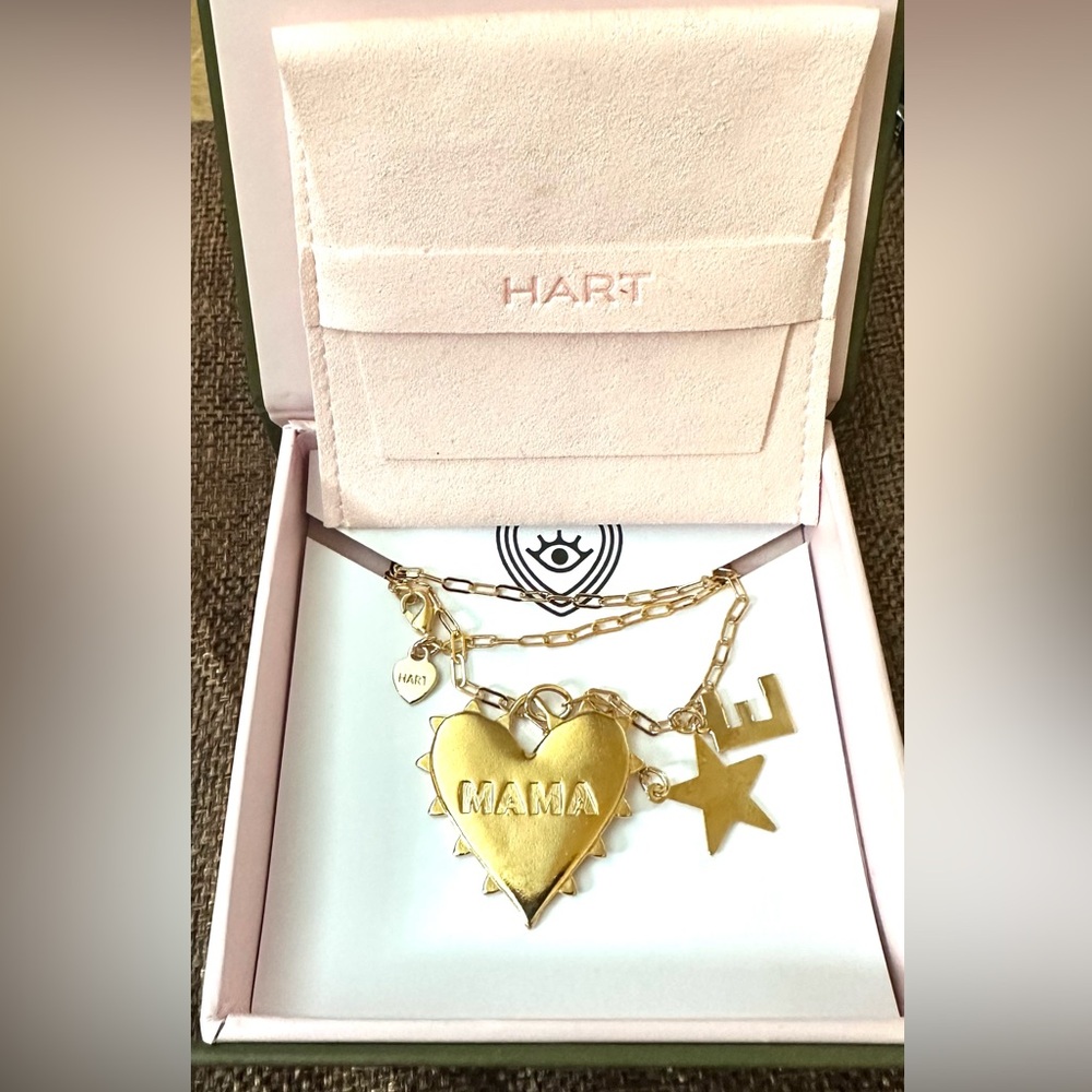 14k Gold plated “Mama” Heart Necklace by Hart $300